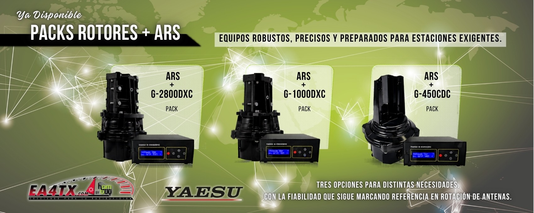PACKS ROTORES YAESU + ARS